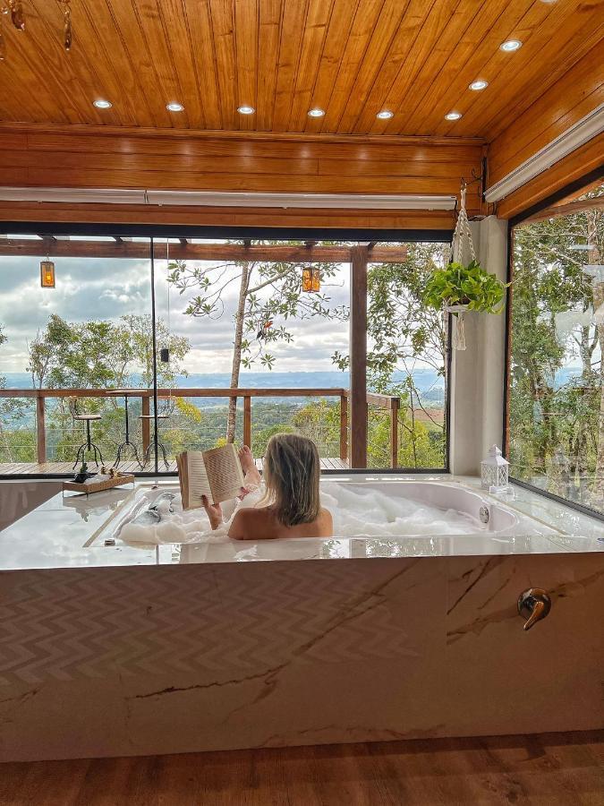 Cabana Romantica Na Serra Com Hidro, Lareira, Lagos E Trilhas Villa Bom Retiro  Eksteriør billede